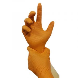 Rękawice pomarańczowe GRIPPER (100szt.) Krypton